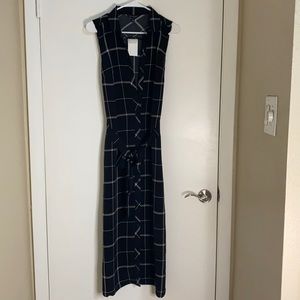Button Down Tie-Waist Maxi Dress